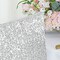 1 Piece Platinum Or Light Silver Sequin Spandex Chair Cap 13.5 inch by 10 inch Decor